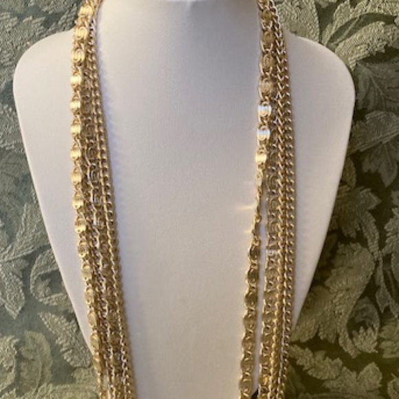 Vintage Sarah Coventry Four Strand Chain Necklace - Picture 2 of 9